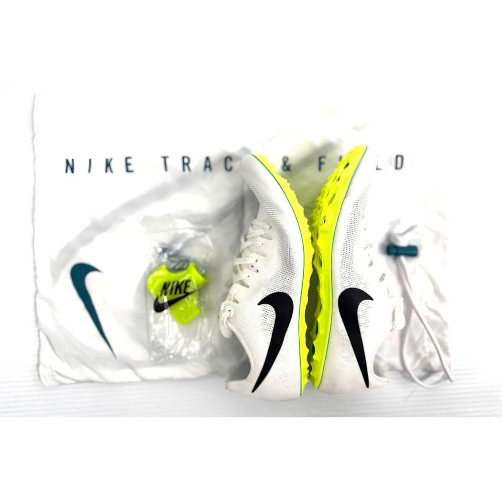 Zoom Nike JaFly V4 Track Sprint Spikes Cleat White Black DR2741-102 Men's Sz 9.5